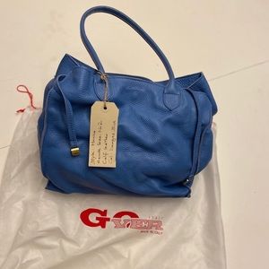 Gover blue leather handcrafted Italian purse!